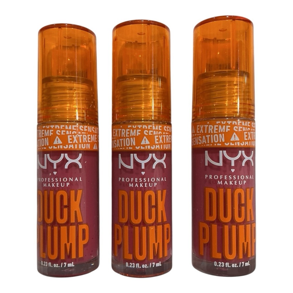 NYX Duck Plump Lip Plumper Gloss Bubblegum Bae 12 - 3 Pack